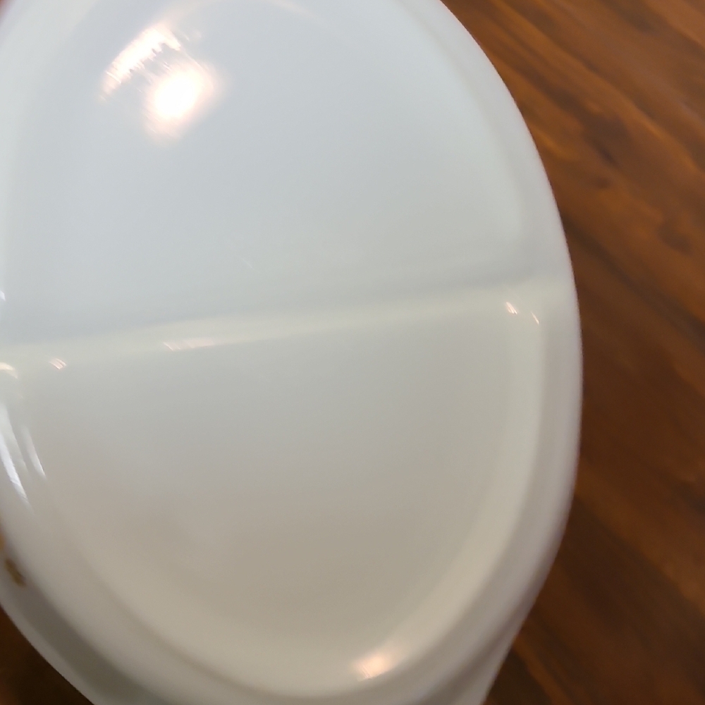 Vintage Pyrex White Divided Serving Dish with Town And Country Pattern - Picture 5 of 7